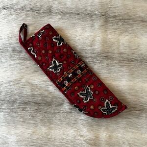 Vintage VERA BRADLEY Red Coin 1999 Hot Tools Flat Iron Curling Iron Travel Case